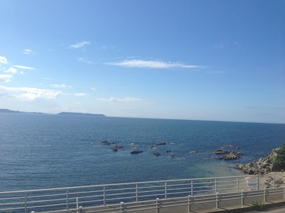 pemandangan laut di kyushu