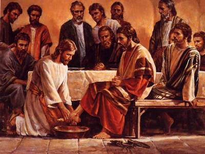 Yesus membasuh kaki murid-murid