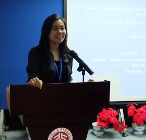 bertha kasih sambutan di peking university