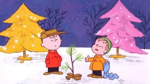 Charlie Brown dan Linus memilih pohon natal