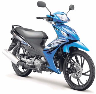 Foto motor shogun biru