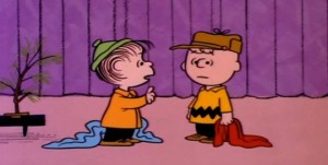 Linus menjelaskan makna Natal pada Charlie Brown
