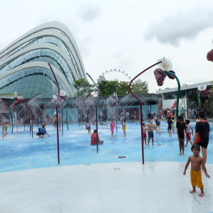 Waterpark anak-anak di kawasan Gardens by the Bay